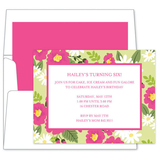 Lillian Floral Bright Invitations